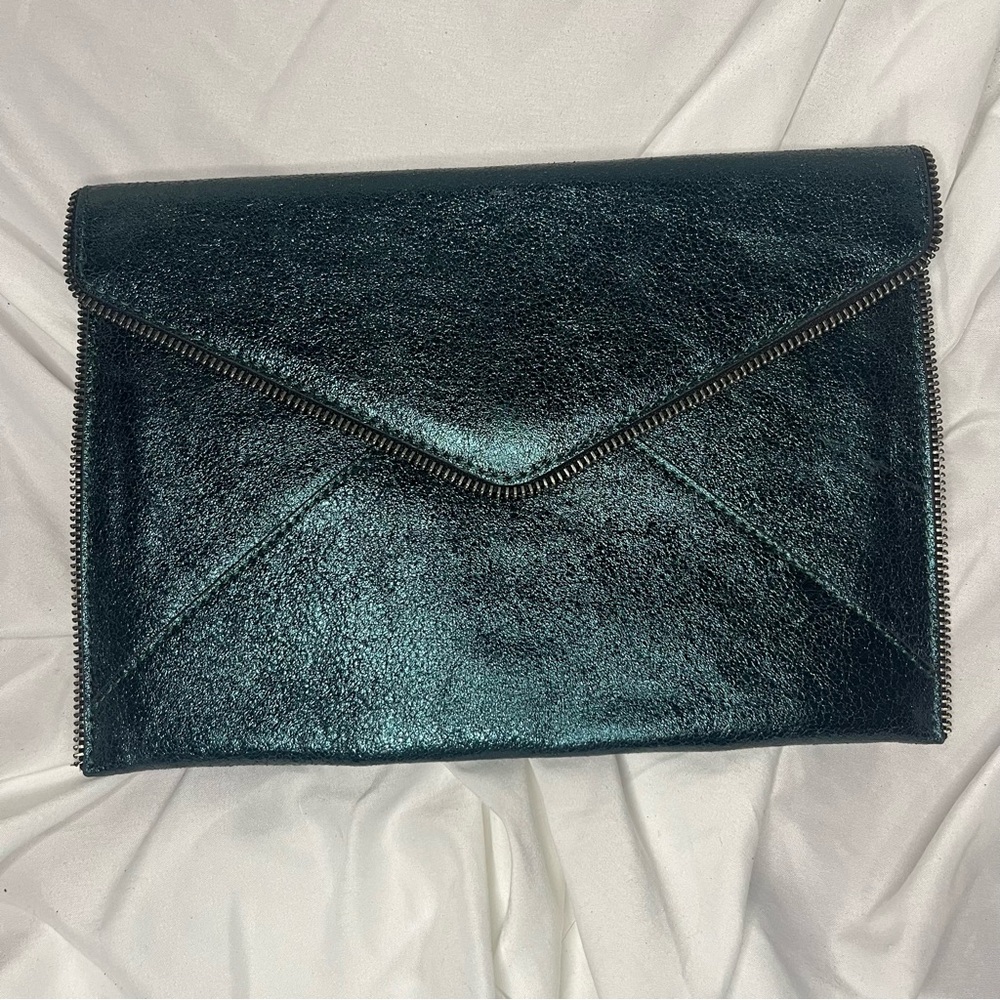 Rebecca Minkoff Leo Leather Sparkle Clutch